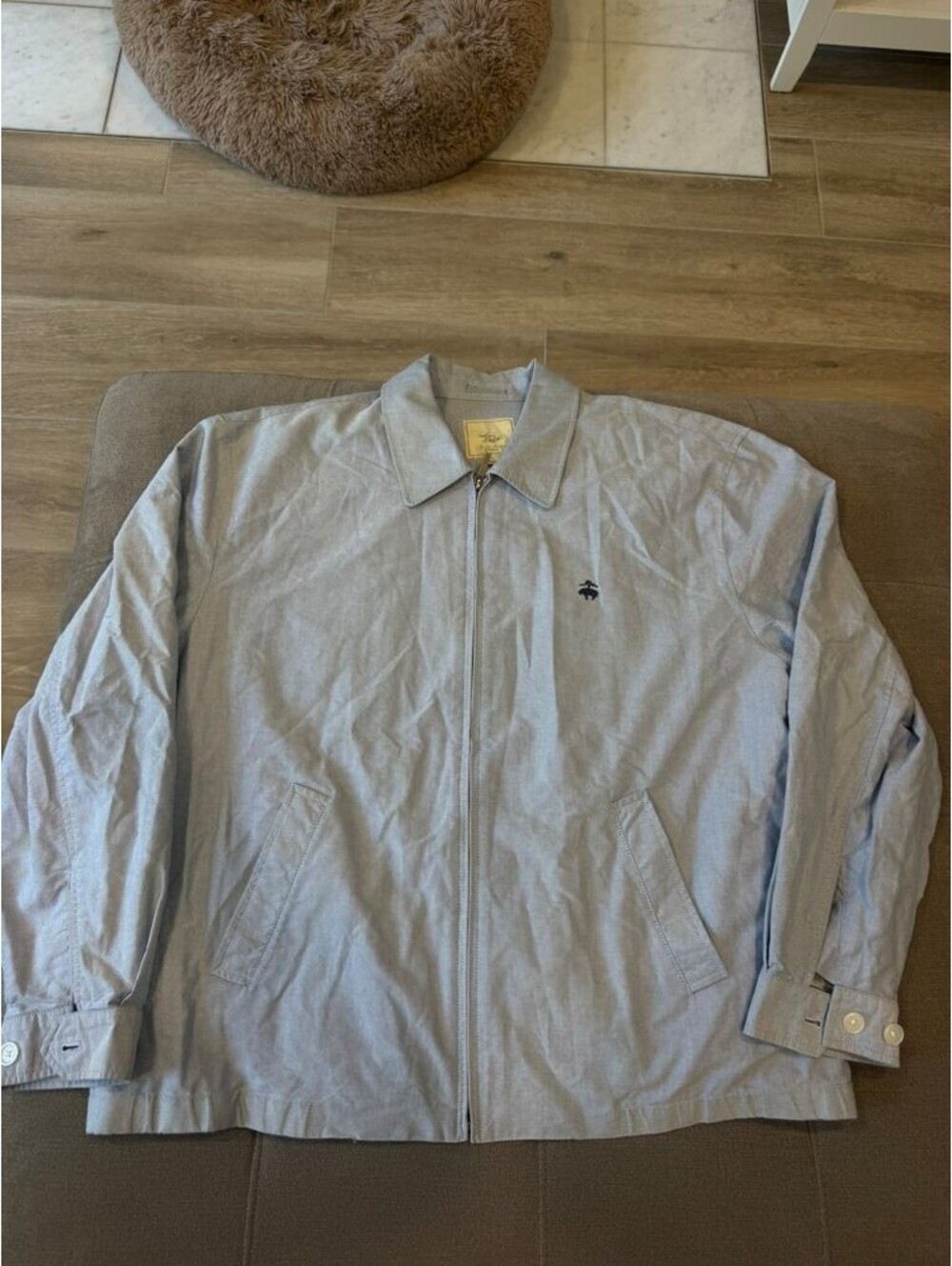 Brooks Brothers Harrington Jacket Mens XL Blue Oxford